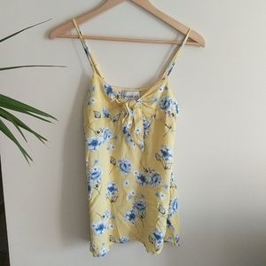 Y2K style floral tank top